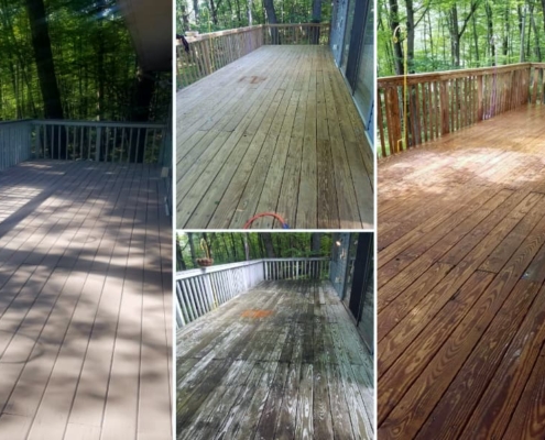 Deck Cleaning & Restoration - Before After