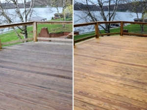 Deck Power Washing Before & After