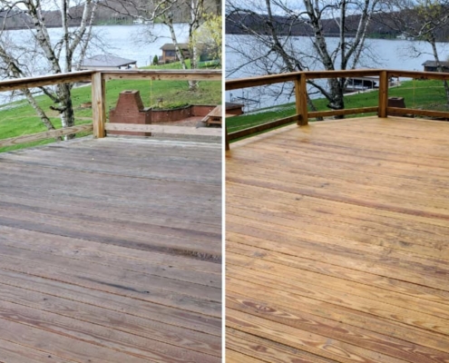 Deck Power Washing Before & After
