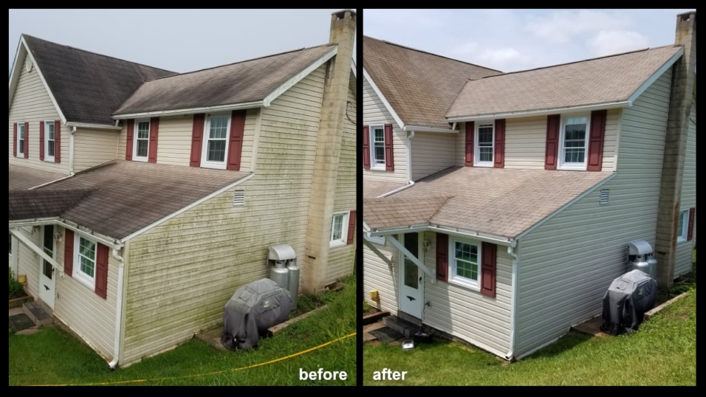 House Washing - Power Washing Before & After
